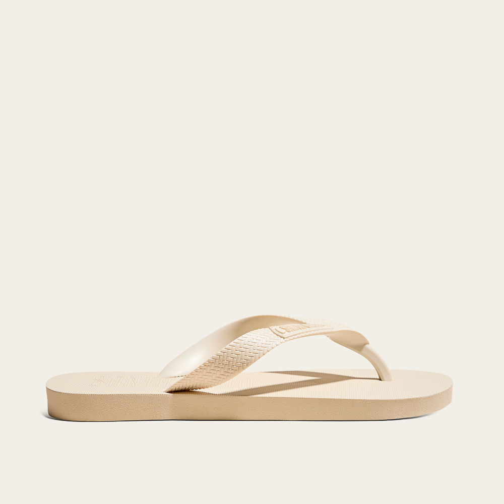 Chinelo Flip Flop Borracha Off White
