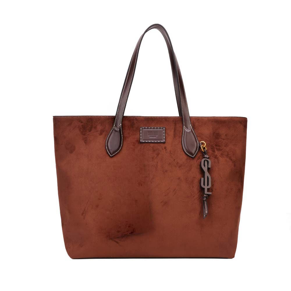 Bolsa Shopper Camurça Marrom Cocoa