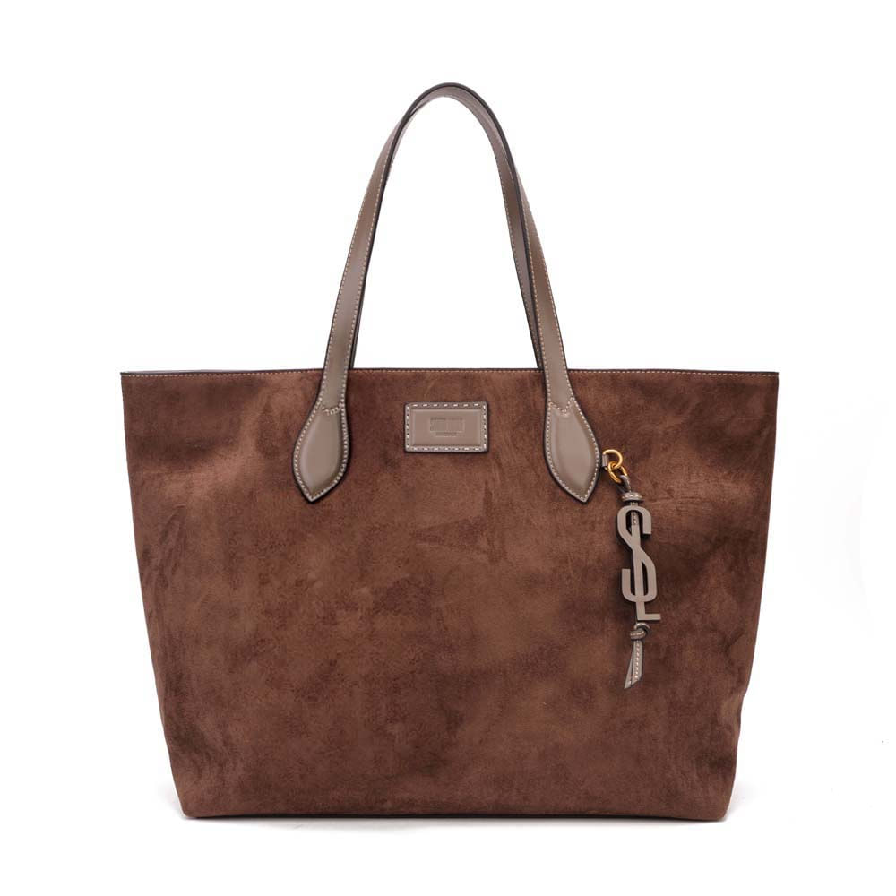 Bolsa Shopper Camurça Marrom