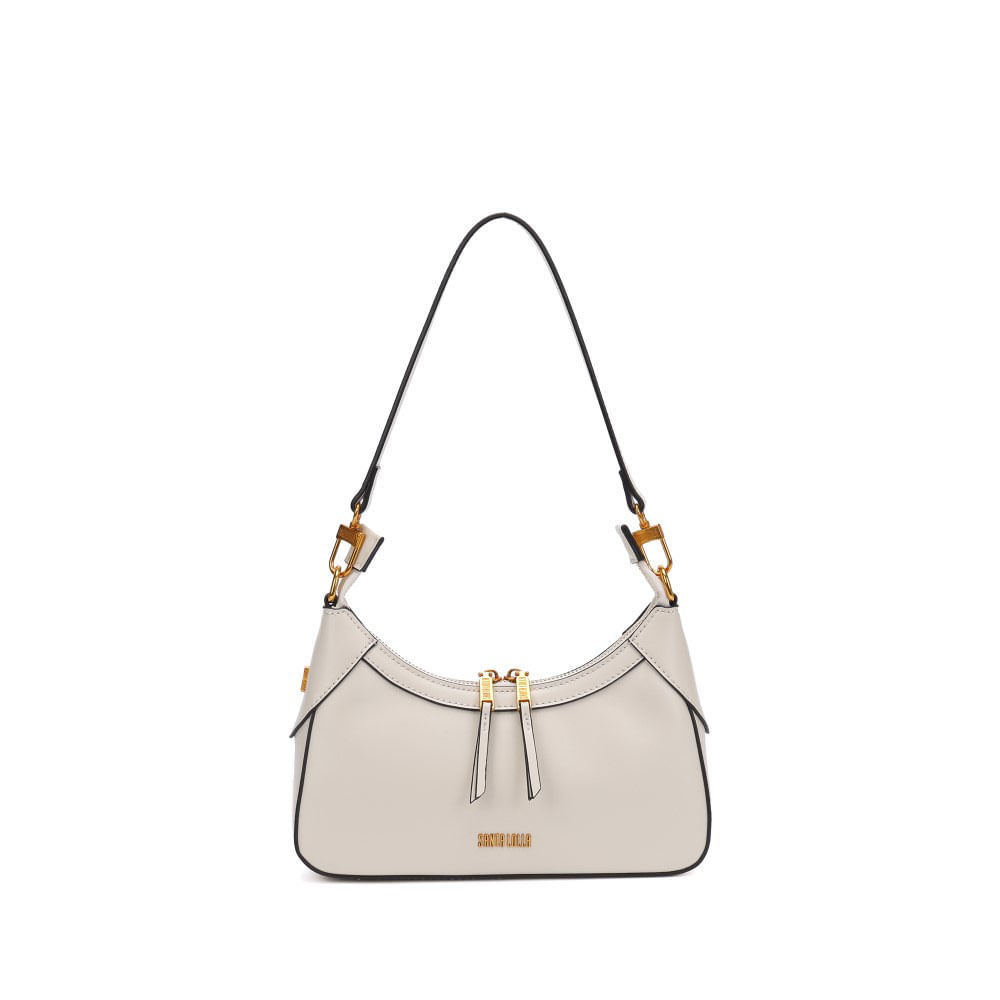 Bolsa Baguete Soft Alça De Ombro Off White Marfim