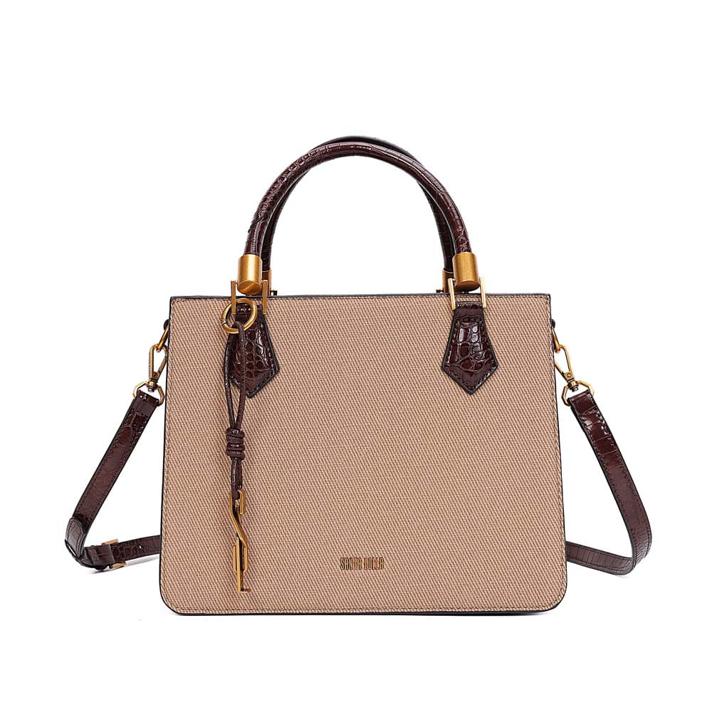 Bolsa Canvas Alça Dupla Bege Areia
