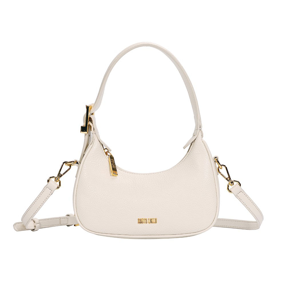 Bolsa Baguete Floater Alça Dupla Off White