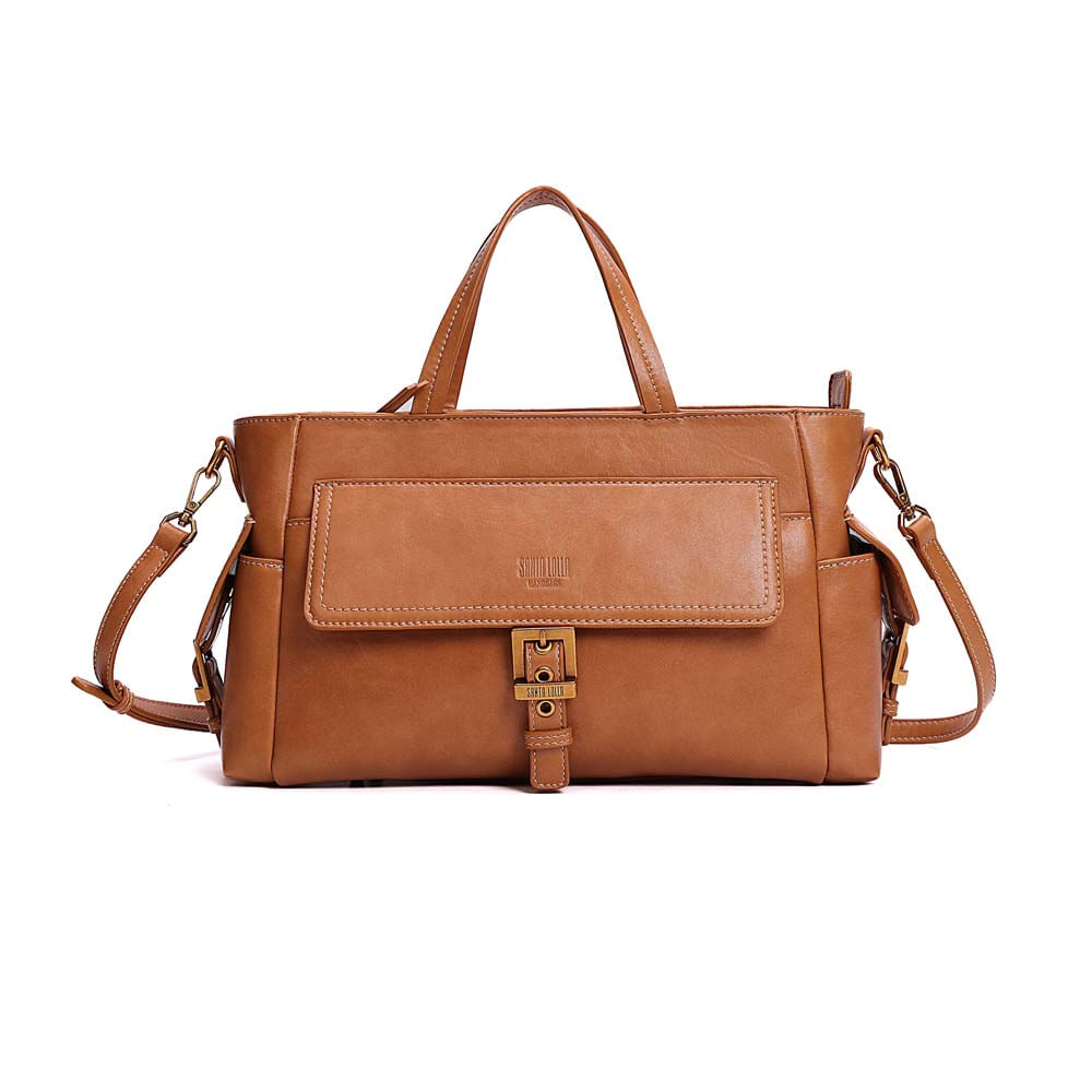 Bolsa Tote Grande Floater Alça Dupla Marrom Doce De Leite