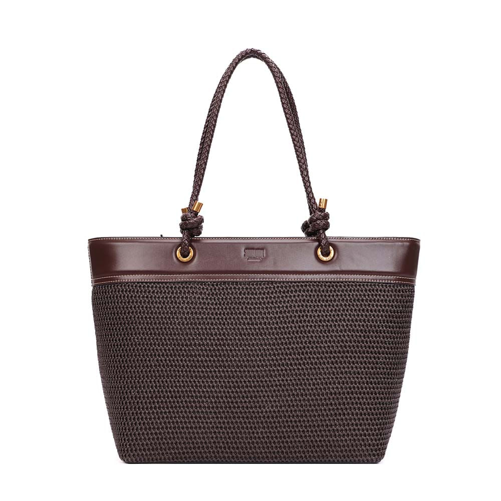 Bolsa Shopper Tramado Alça De Ombro Marrom Dark Cocoa