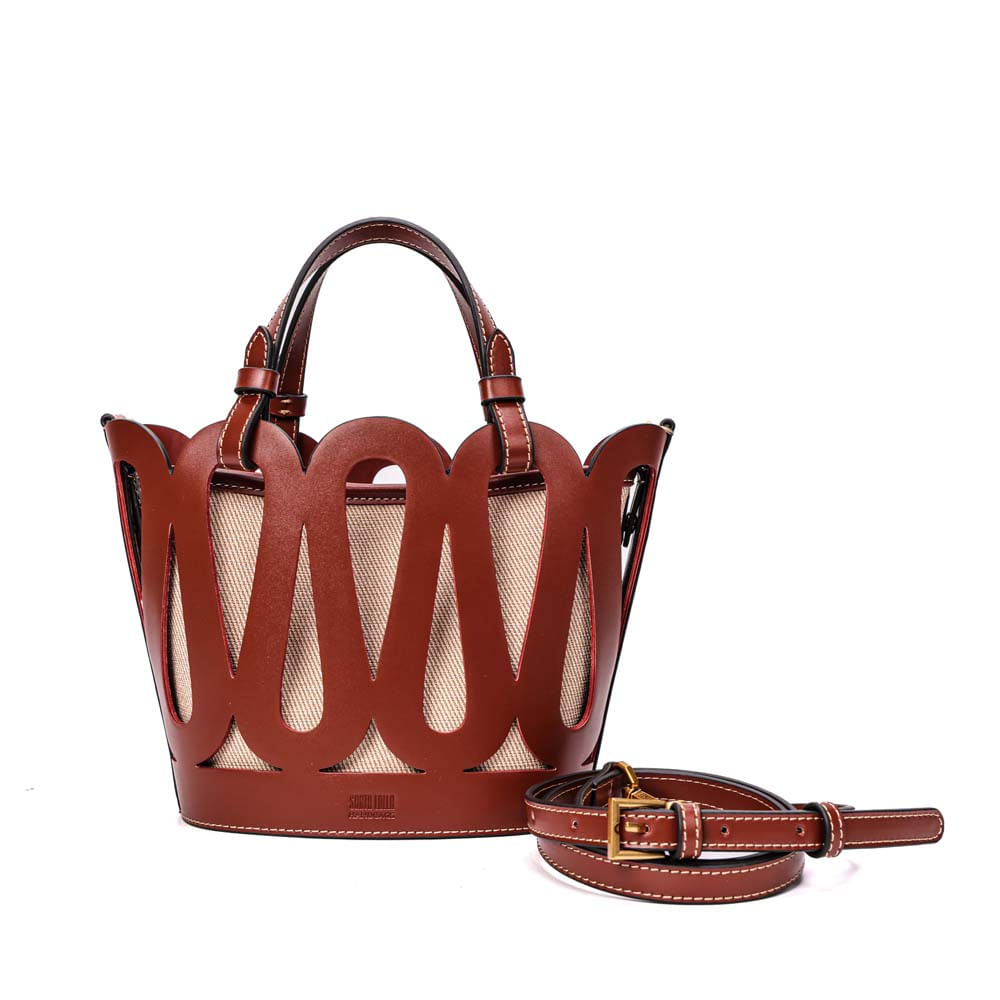 Bolsa Tote Soft Alça De Ombro Marrom Terracota