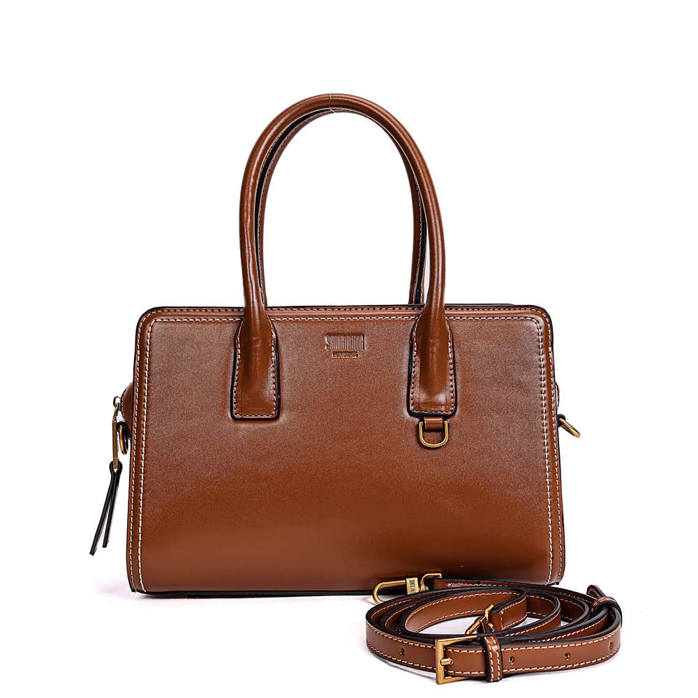 Bolsa Tote Soft Alça Dupla Marrom Safari