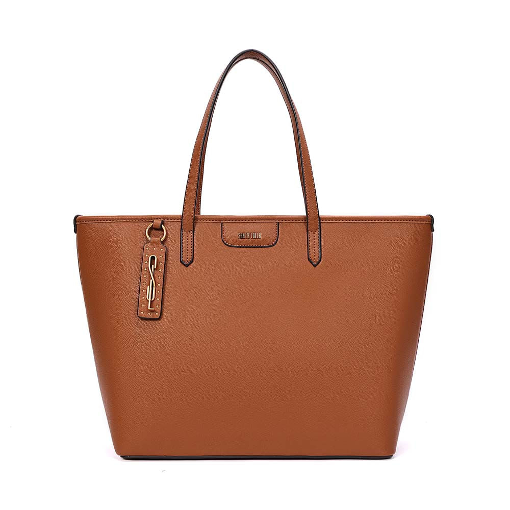 Bolsa Shopper Risco Alça De Ombro Marrom Safari