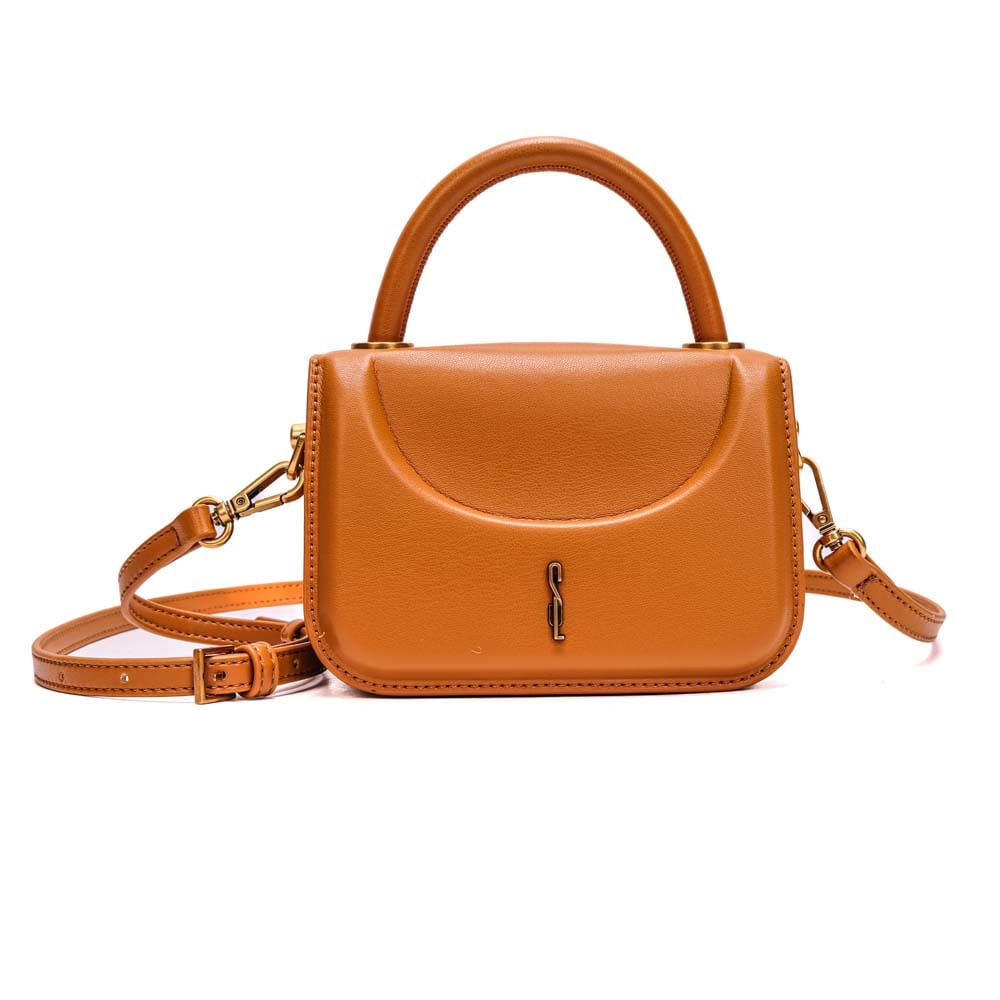 Bolsa Pequena Soft Transversal Marrom Doce De Leite