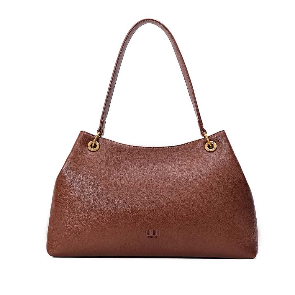 Bolsa Hobo Floater Alça De Ombro Marrom Safari