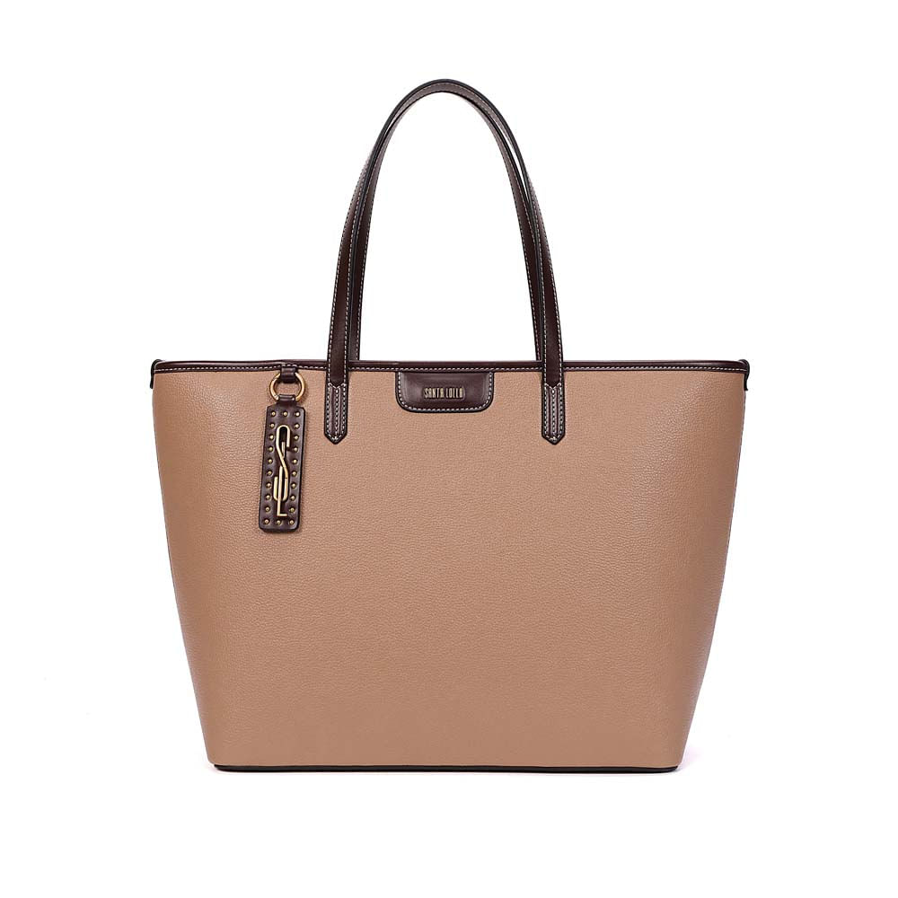 Bolsa Shopper Floater Alça De Ombro Bege Taupe
