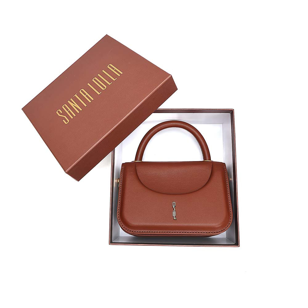 Bolsa Pequena Soft Transversal Marrom Terracota