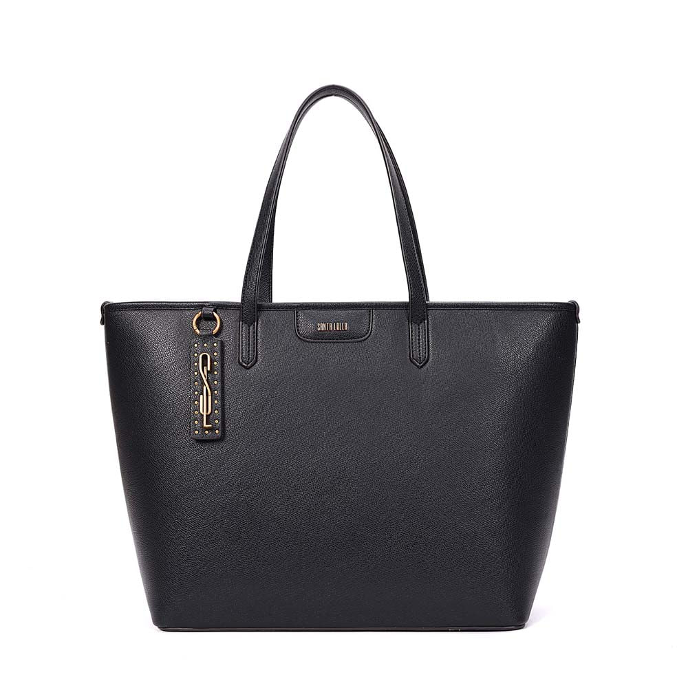 Bolsa Shopper Risco Alça De Ombro Preta