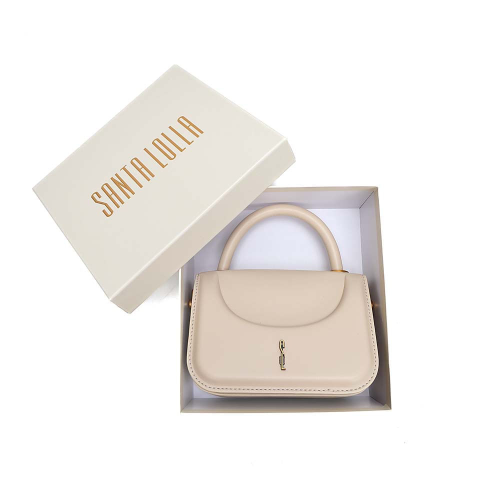 Bolsa Pequena Soft Transversal Bege Marfim