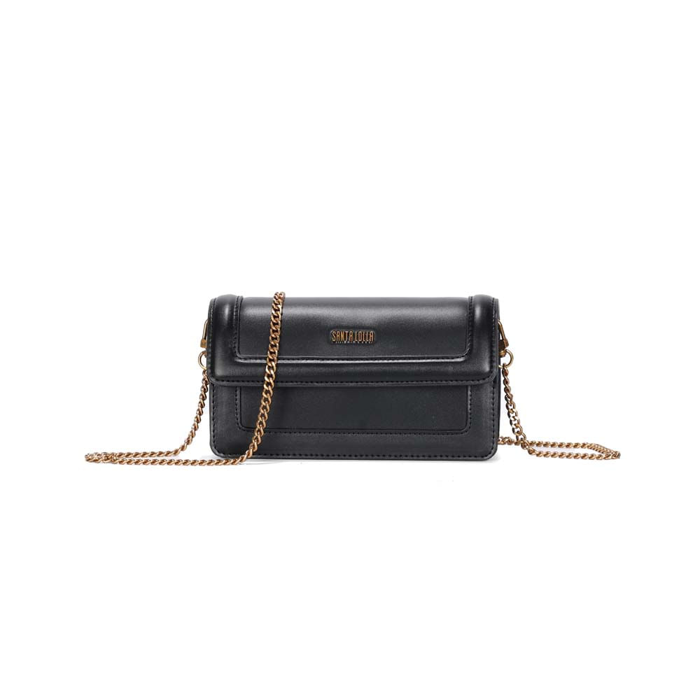 Bolsa Tiracolo Pequena Soft Liso Preto