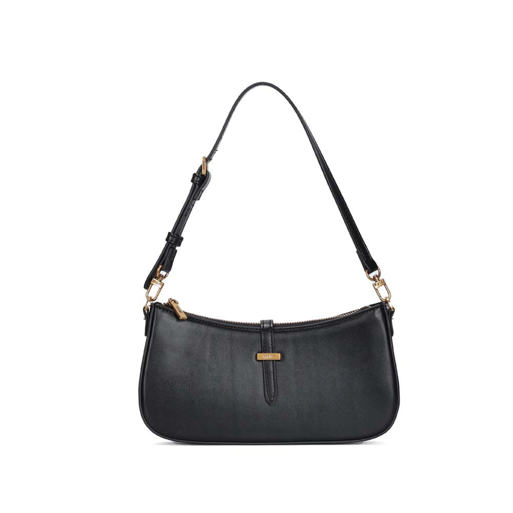 Bolsa Baguete Média Estruturada Soft Liso Preto