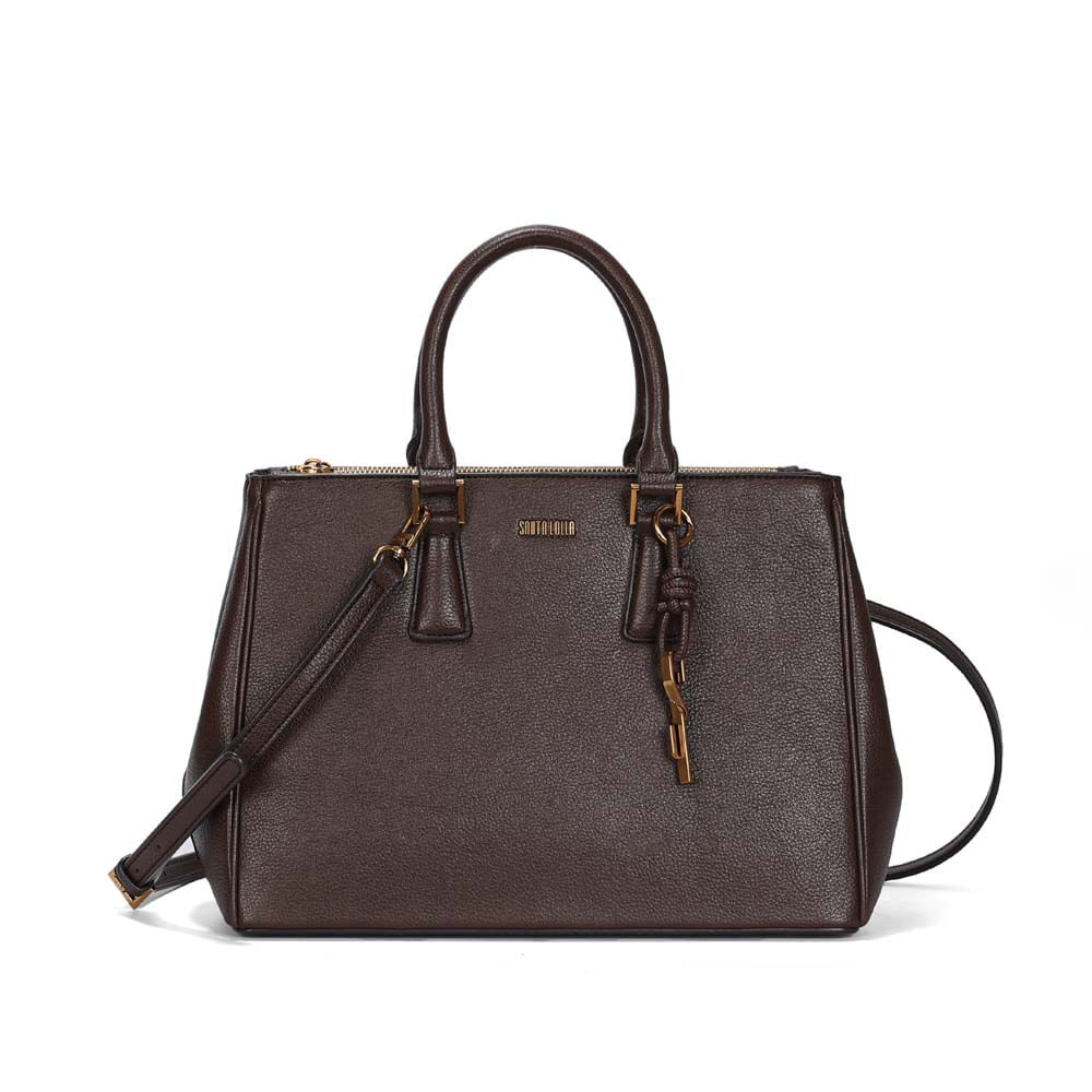 Bolsa Tote Grande Floater Alça Transversal Marrom Dark