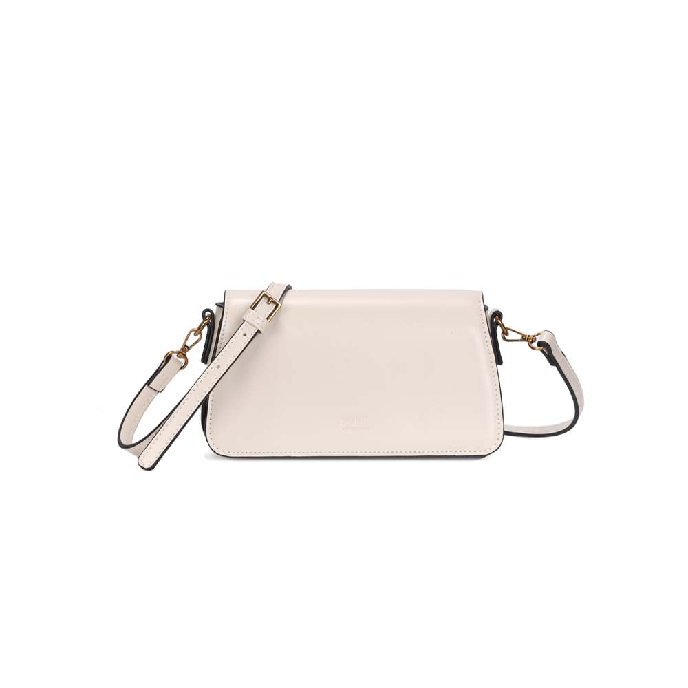 Bolsa Flap Tiracolo Pequena Soft Liso New Marfim