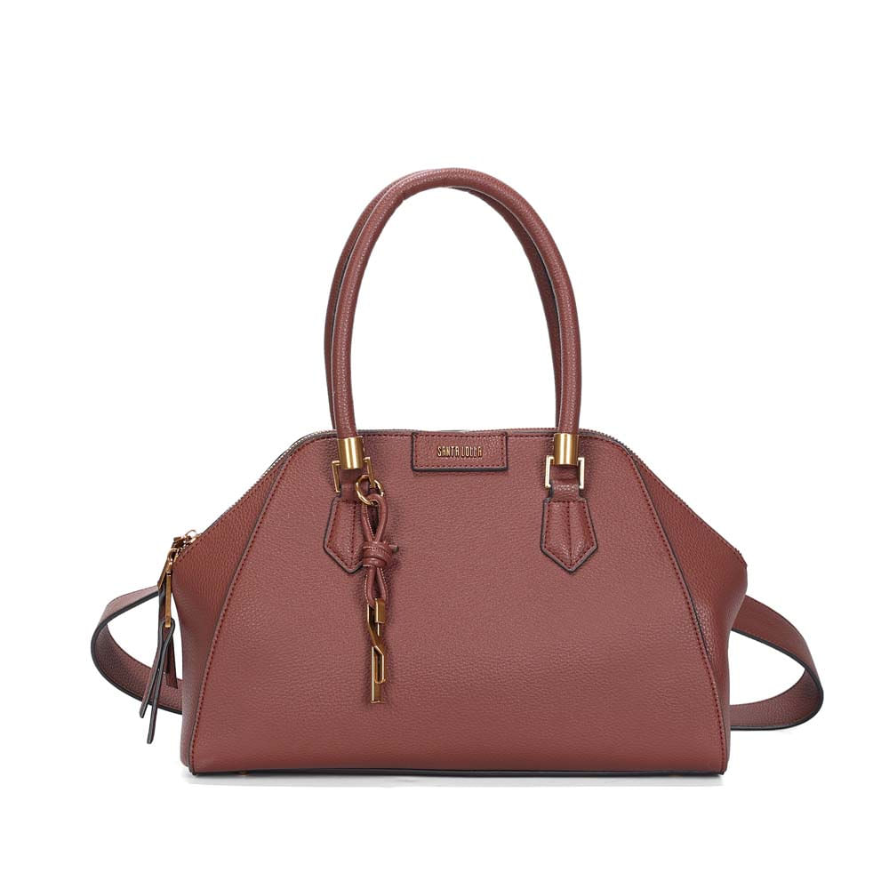 Bolsa Trapézio Grande Floater Marrom Terracota Transversal