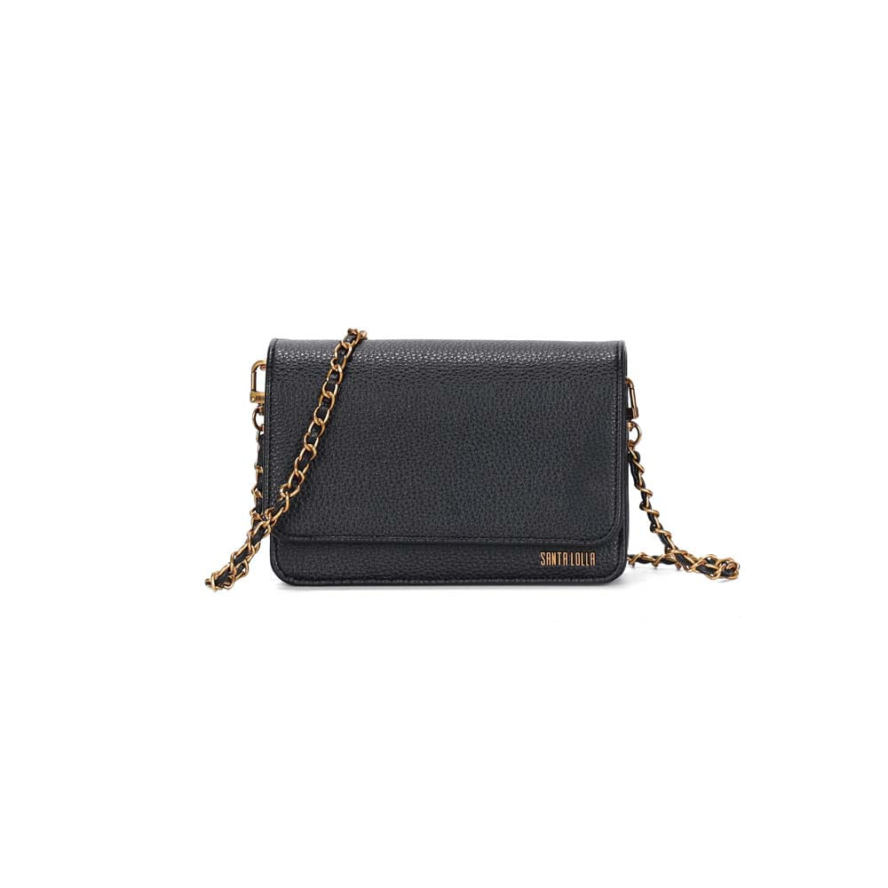 Bolsa Quadrada Pequena Floater Preto Transversal