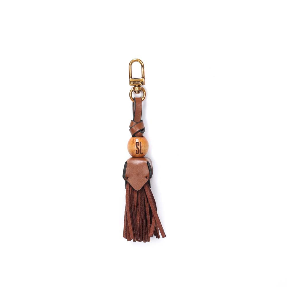Chaveiro Soft Tassel Franjas Marrom Safari