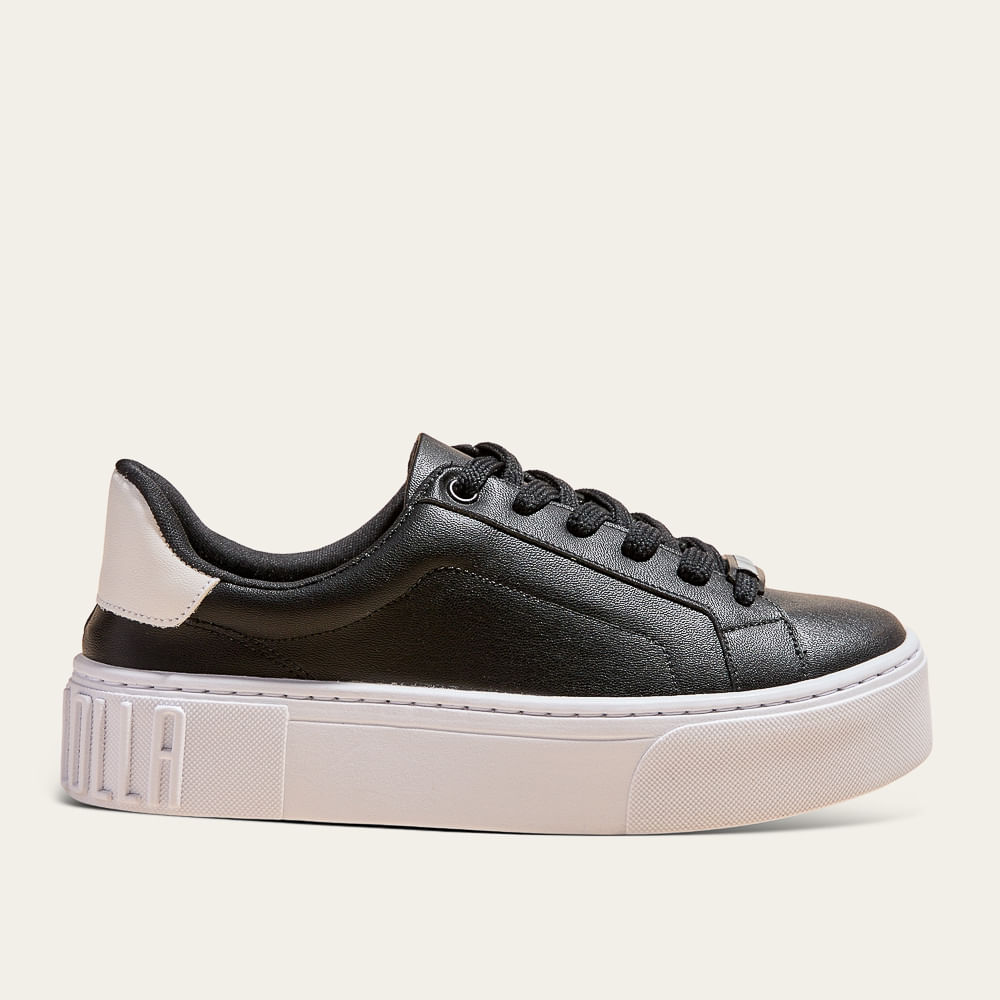 Tênis Plataforma Itacaré Preto E Branco