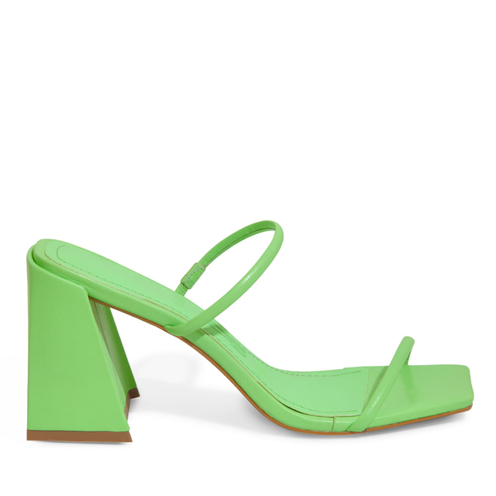 Mule Couro Pelica Soft Verde Menta