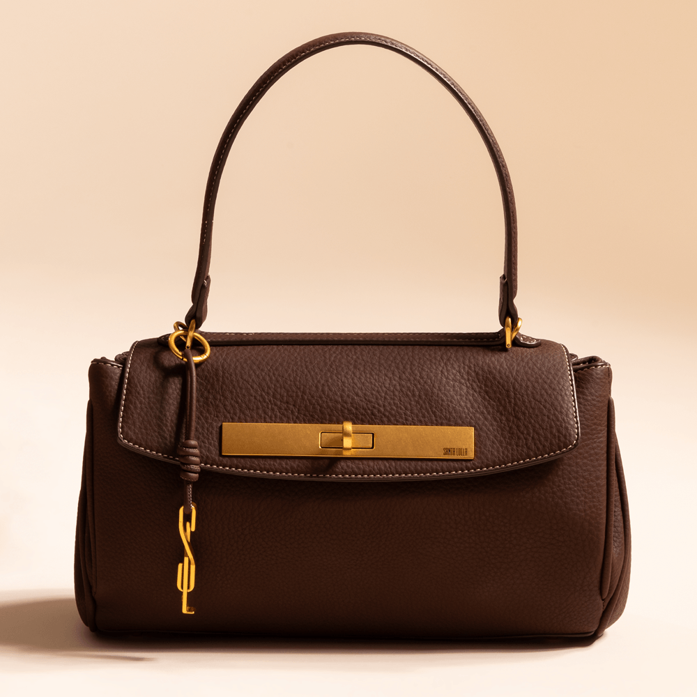 Bolsa Média Floater Alça De Ombro Marrom Dark Cocoa
