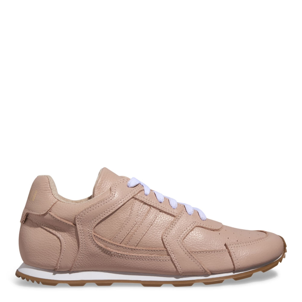 Tênis Jogging Couro Floater Rosa Biscuit