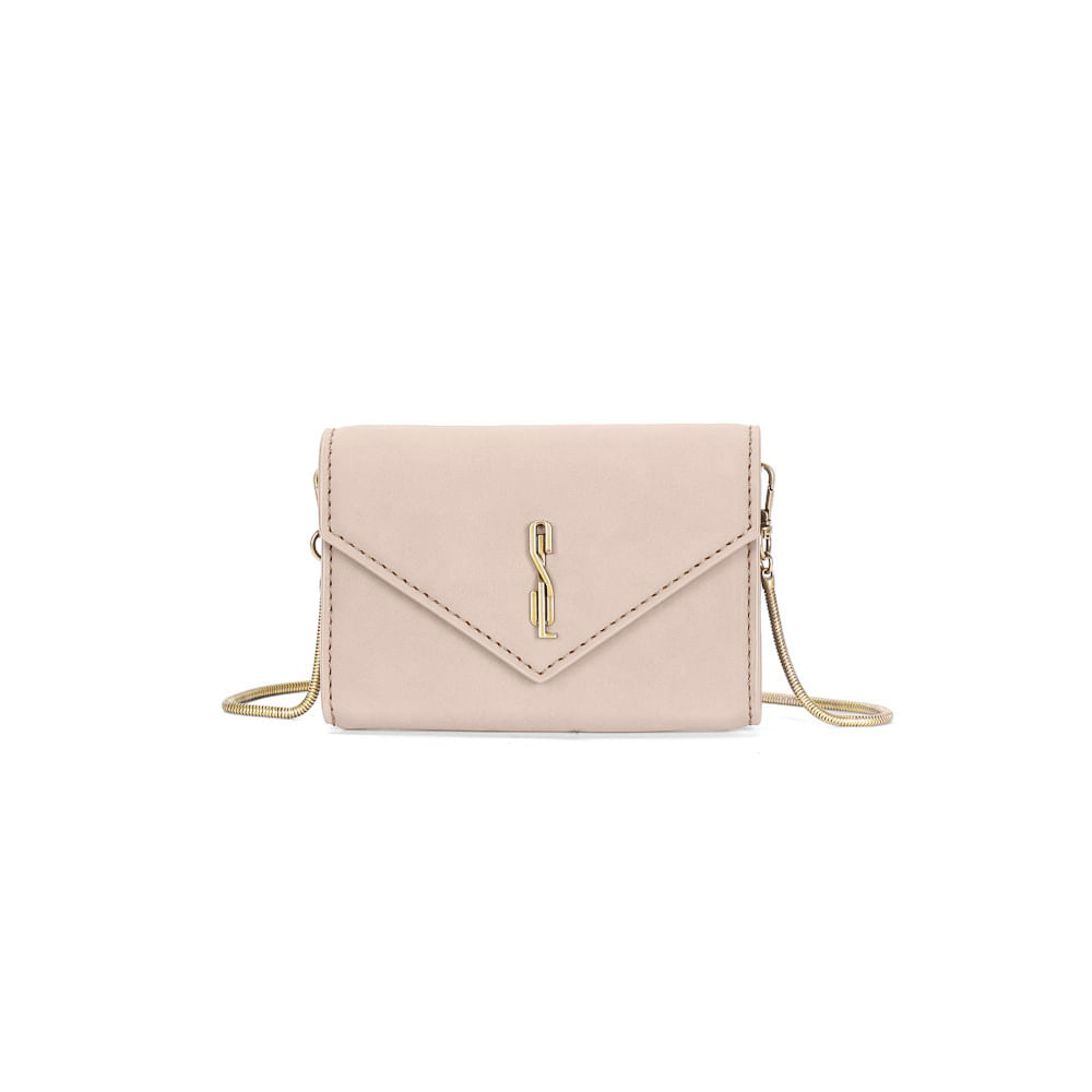 Bolsa Carteira Pequena Soft New Marfim Alça Transversal