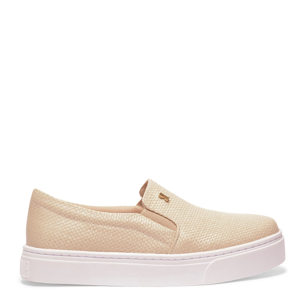 Tênis Slip On Palha Bege Natural