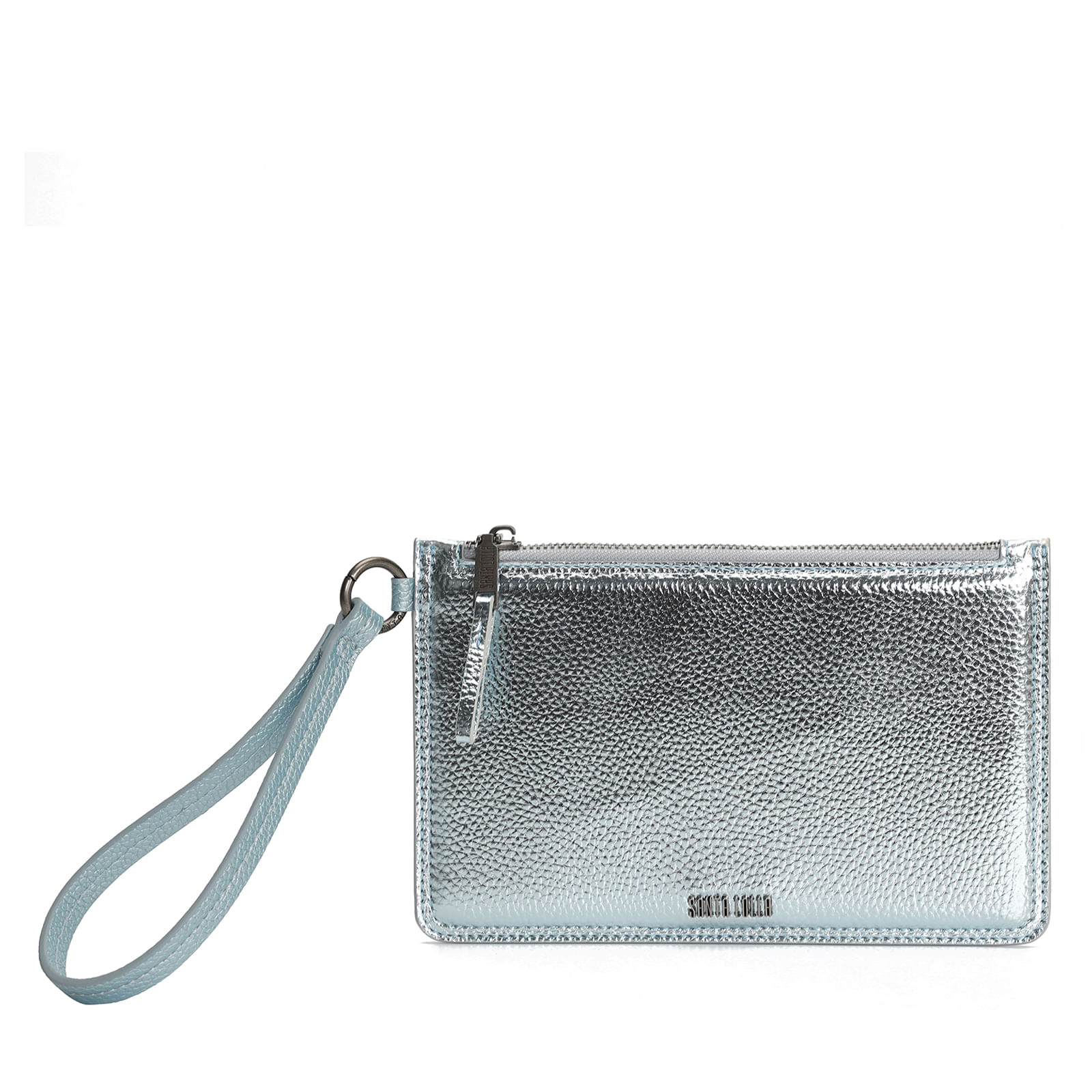 Clutch Material Metalizado Prata