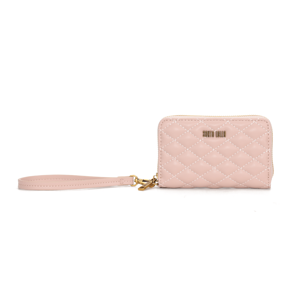 Carteira Matelassê Soft Rosa Alça De Mão
