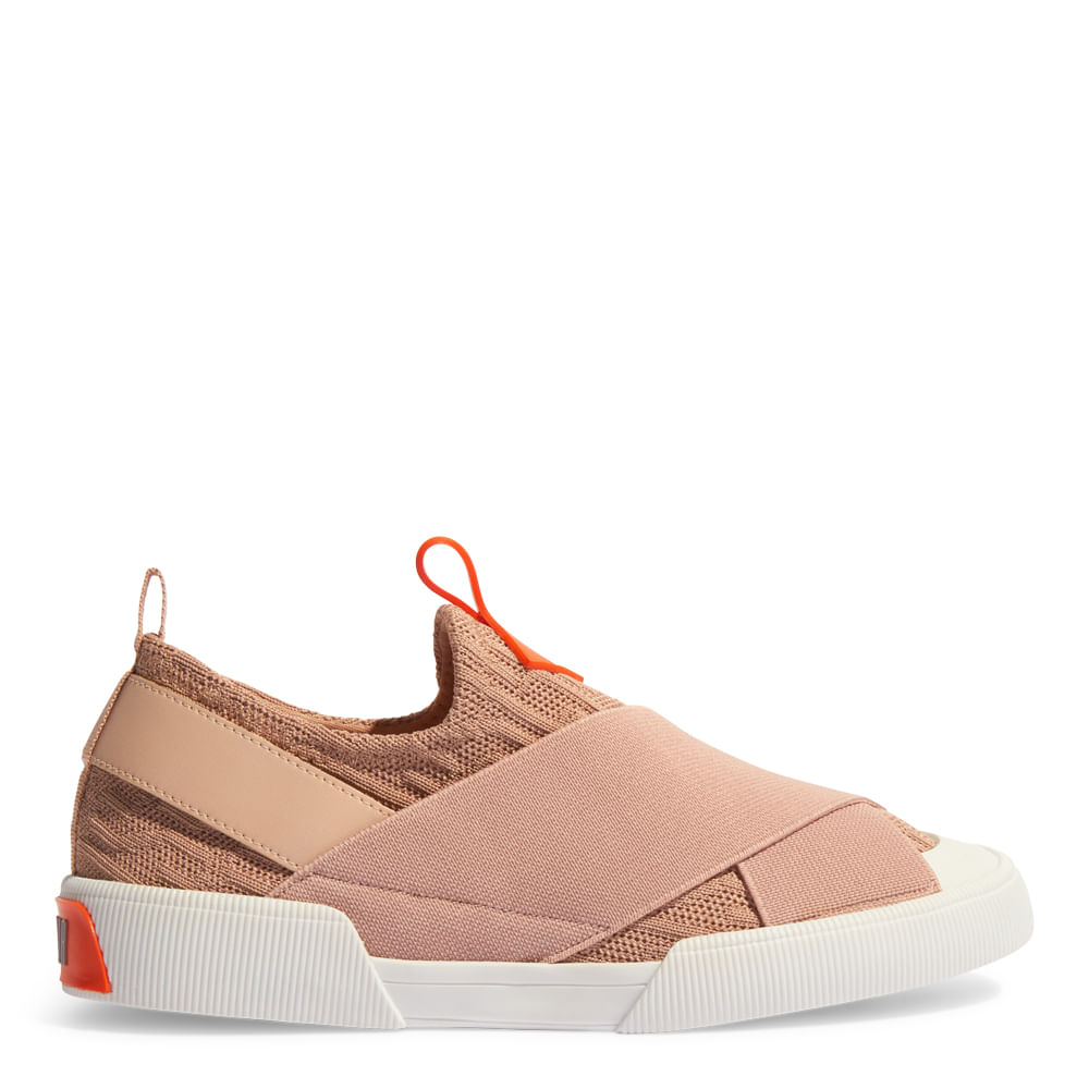Tênis Knit Rosa Elástico