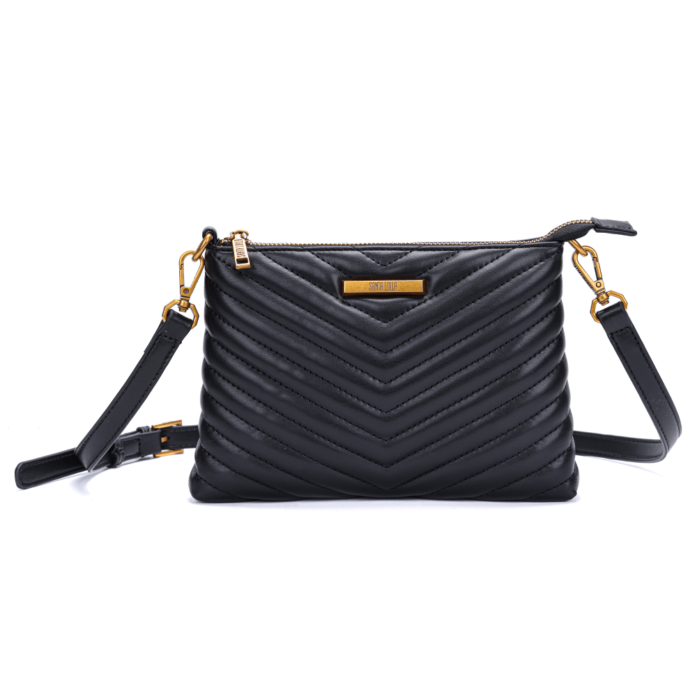 Bolsa Clutch Soft Preta Alça Transversal
