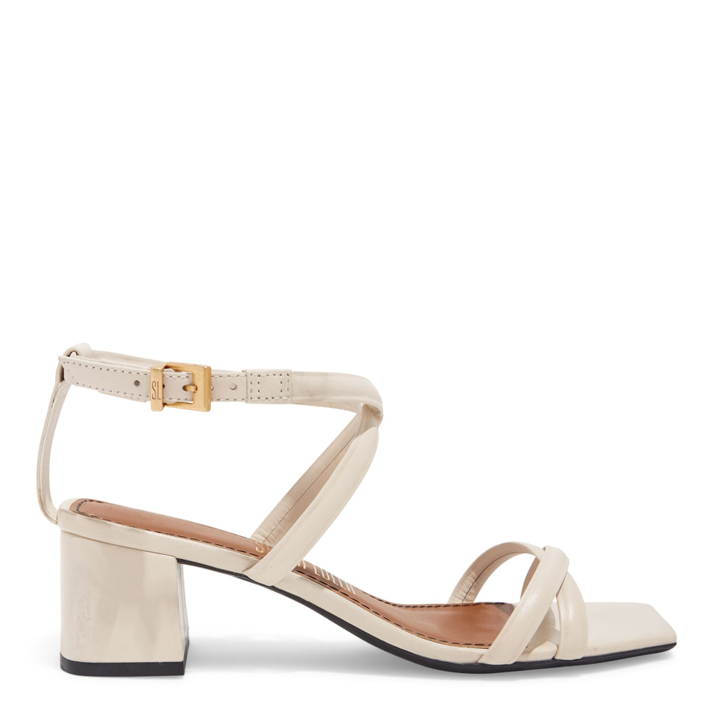 Sandalia Couro Pelica Soft Vanilla