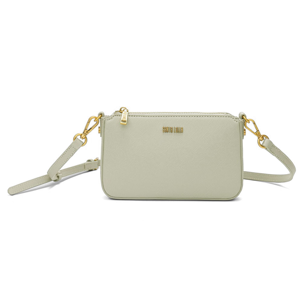 Bolsa Pequena Risco Verde Sage Alça Transversal