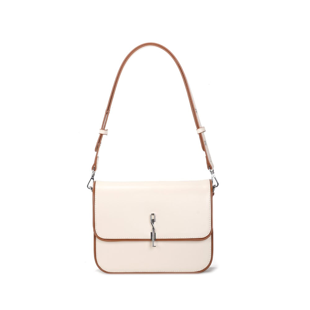 Bolsa Baguete Soft Branca Alça De Ombro