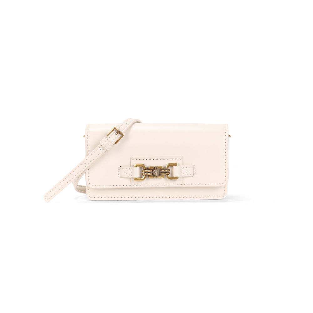 Bolsa Soft Off White Alça Transversal