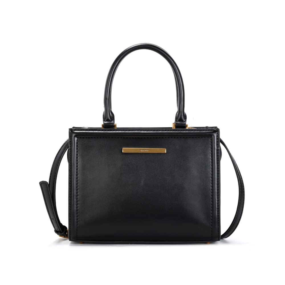 Bolsa Tote Soft Preta Alça Dupla