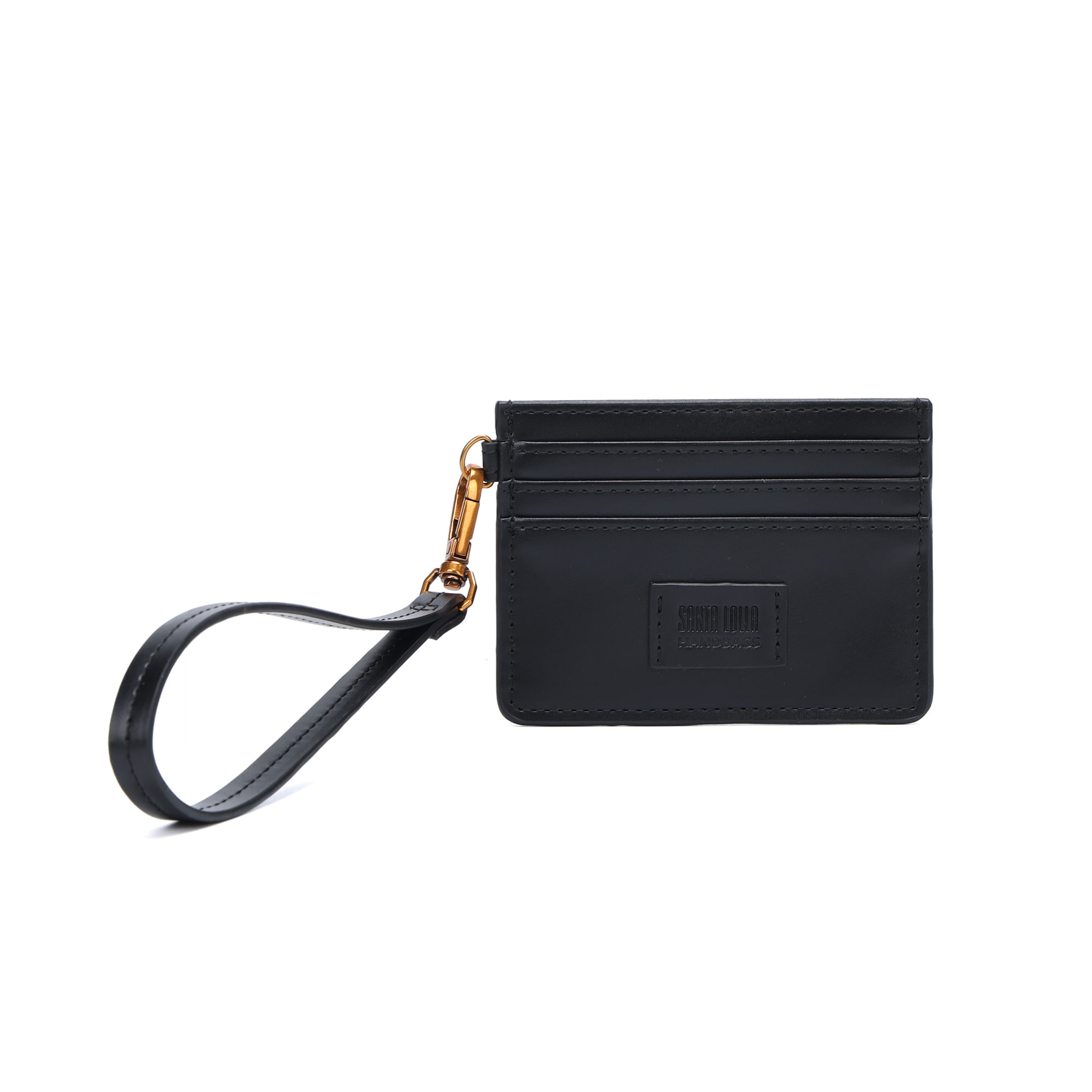 Porta Cartão Soft Preto Alça De Mão