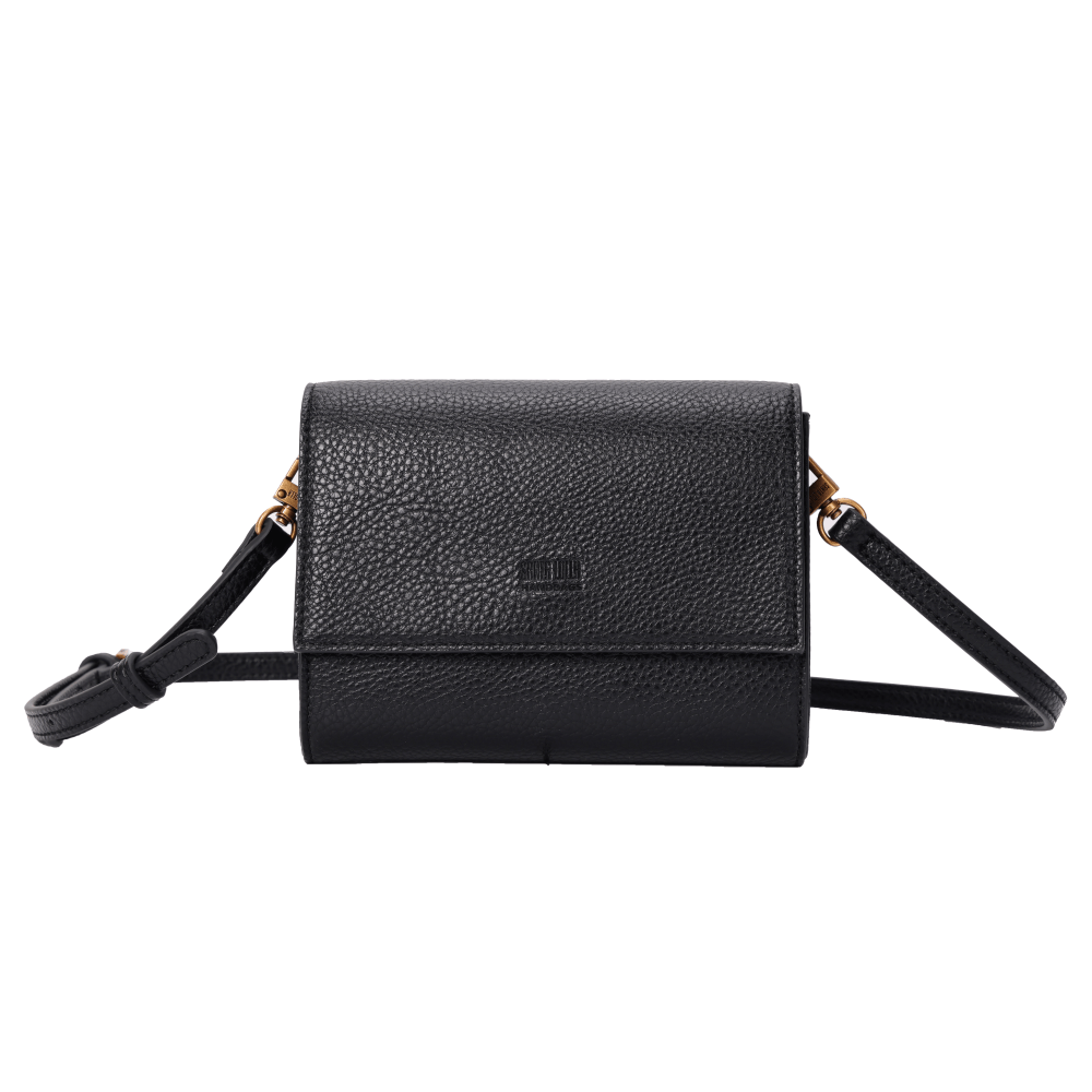 Bolsa Carteira Pequena Floater Preta Alça Transversal