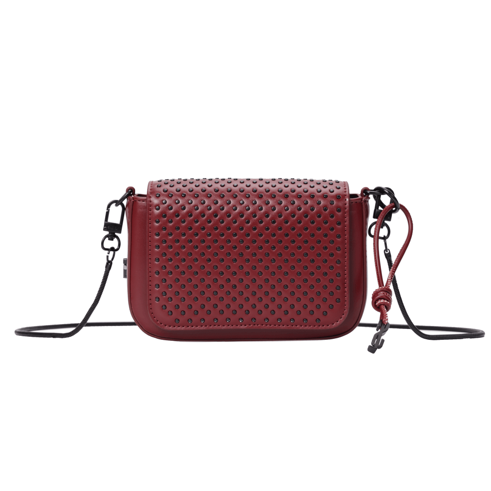 Bolsa Pequena Soft Vermelho Bordô Alça Transversal