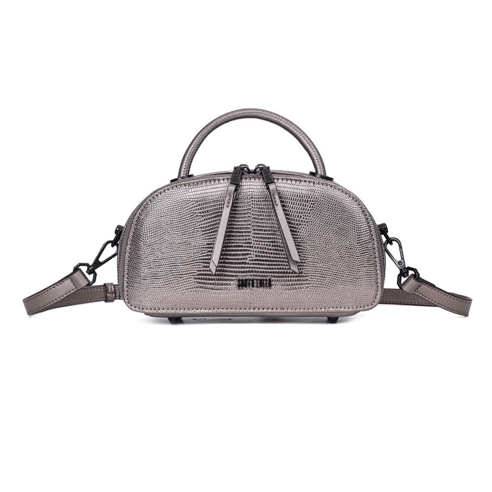 Bolsa Lizard Cinza Grafite Duas Alças