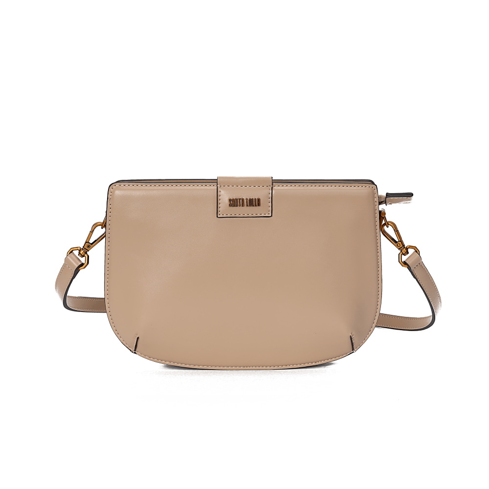 Bolsa Média Soft Bege Alça Transversal