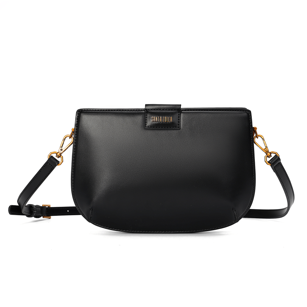 Bolsa Média Soft Preta Alça Transversal