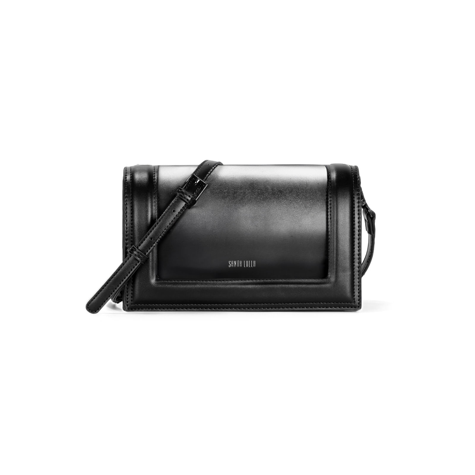 Bolsa Pequena Soft Preta Alça Transversal