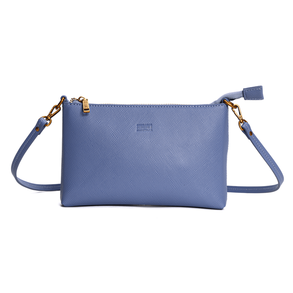 Bolsa Clutch Risco Azul Alça Transversal