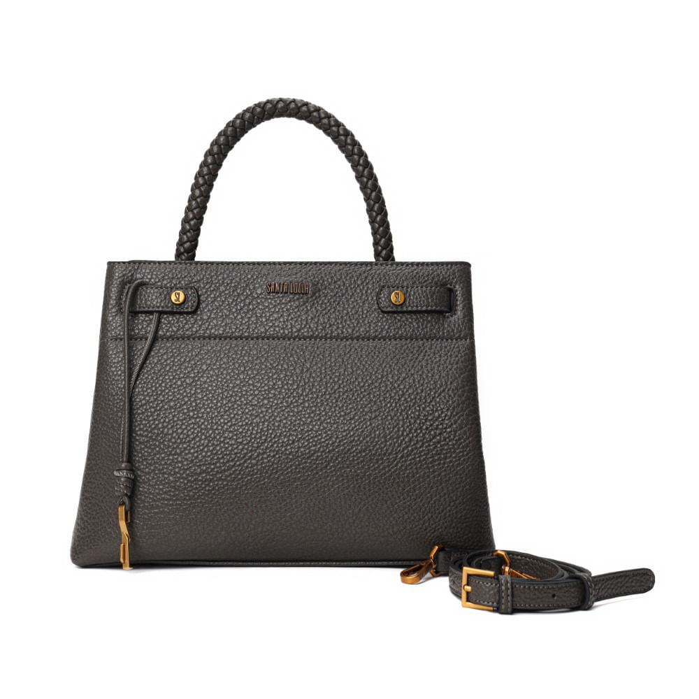 Bolsa Tote Floater Cinza Escuro Alça Dupla