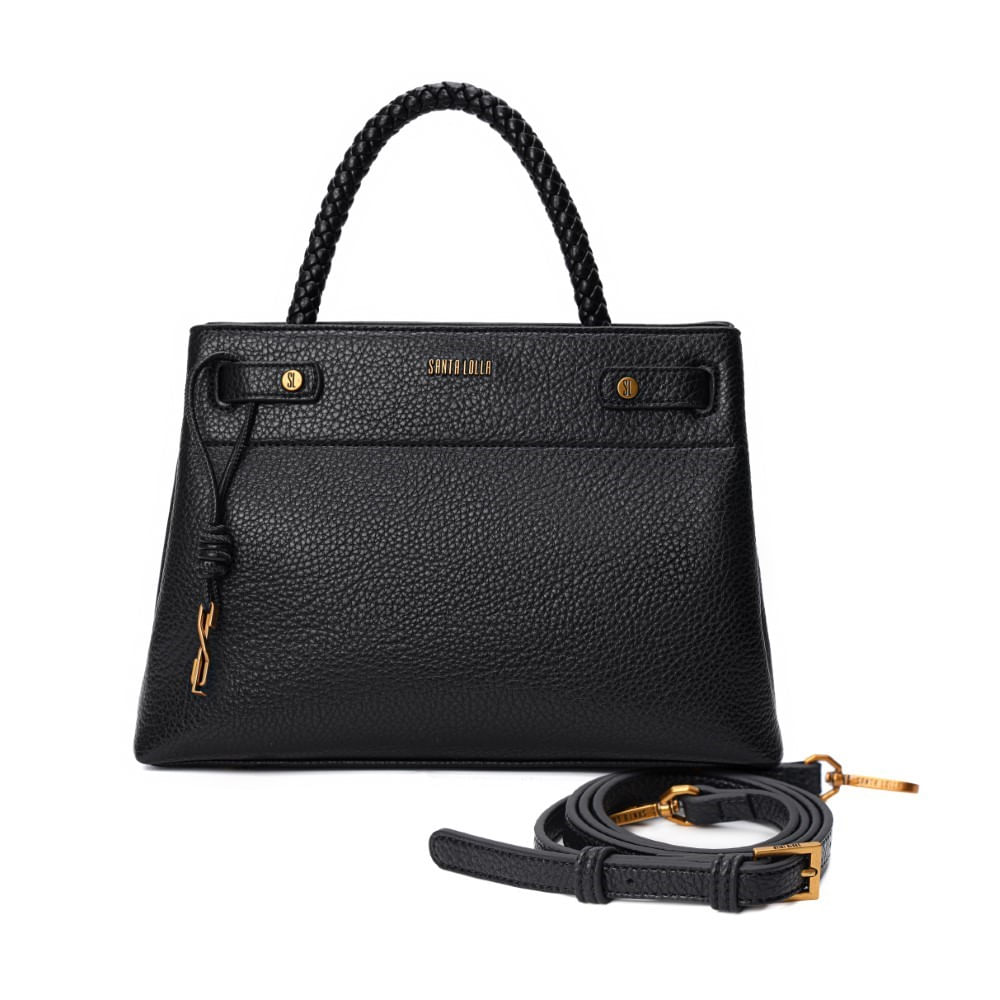 Bolsa Tote Floater Preta Alça Dupla
