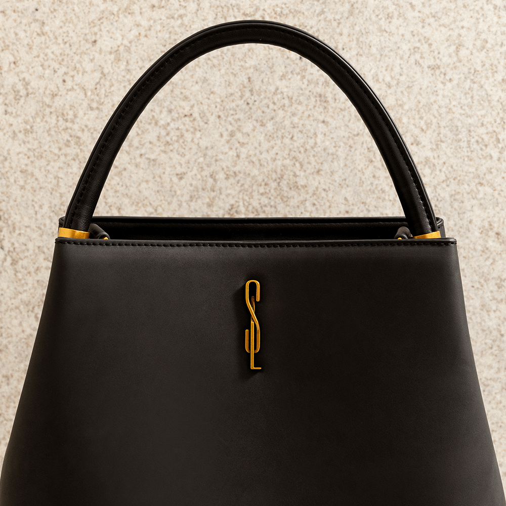Bolsa Tote Camurça Preta Duas Alças